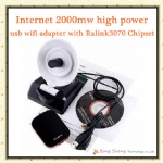 2000mw internet de alta potencia adaptador wifi usb con Ralink3070 chipset